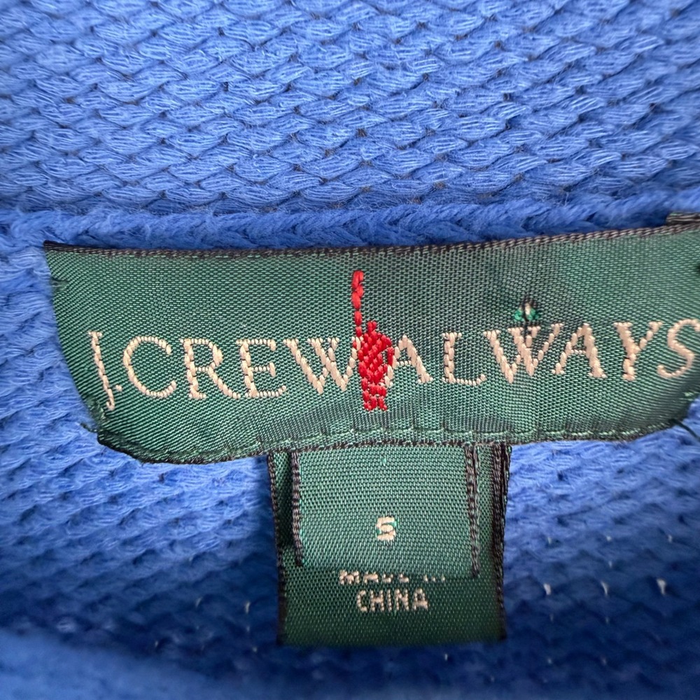 J. Crew Blue Roll Neck Oarsman Sweater Small Preppy Coastal Classic Old Money - Picture 4 of 8